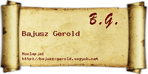 Bajusz Gerold névjegykártya